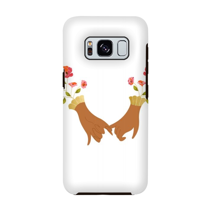 Galaxy S8 StrongFit I Pinky Promise | Valentine's Day Love Friendship | Floral Botanical Join Hands Forever by Uma Prabhakar Gokhale