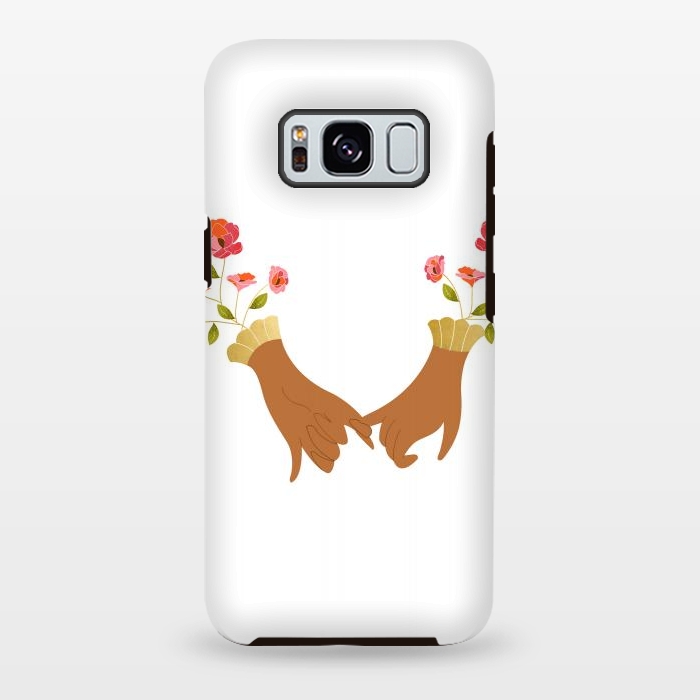 Galaxy S8 plus StrongFit I Pinky Promise | Valentine's Day Love Friendship | Floral Botanical Join Hands Forever by Uma Prabhakar Gokhale