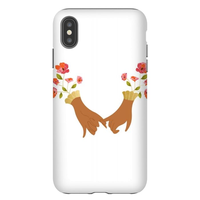 iPhone Xs Max StrongFit I Pinky Promise | Valentine's Day Love Friendship | Floral Botanical Join Hands Forever by Uma Prabhakar Gokhale