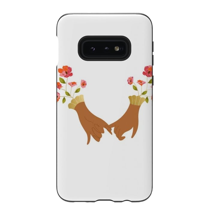 Galaxy S10e StrongFit I Pinky Promise | Valentine's Day Love Friendship | Floral Botanical Join Hands Forever by Uma Prabhakar Gokhale