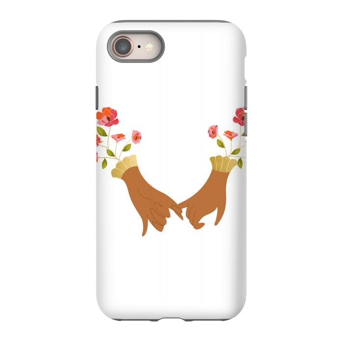 iPhone SE StrongFit I Pinky Promise | Valentine's Day Love Friendship | Floral Botanical Join Hands Forever by Uma Prabhakar Gokhale