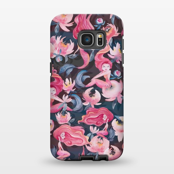 Galaxy S7 EDGE StrongFit Mini Mermaid Mischief by gingerlique
