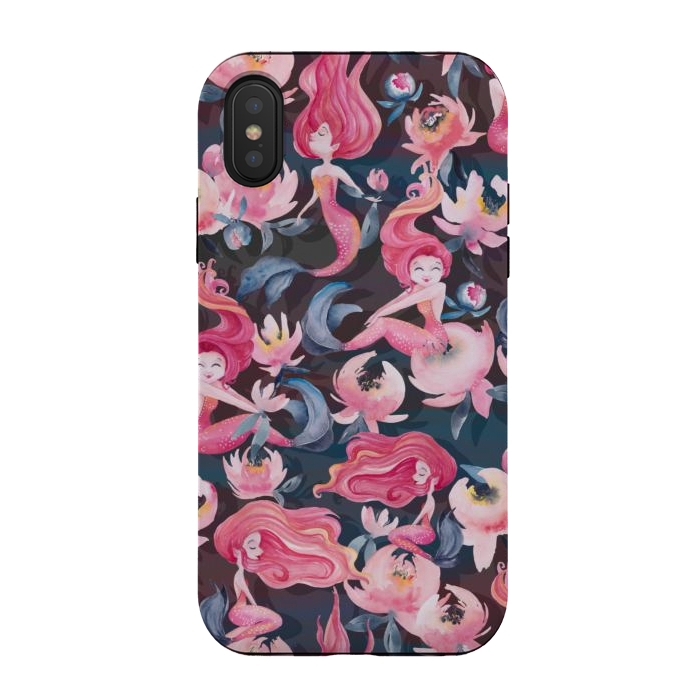 iPhone Xs / X StrongFit Mini Mermaid Mischief by gingerlique