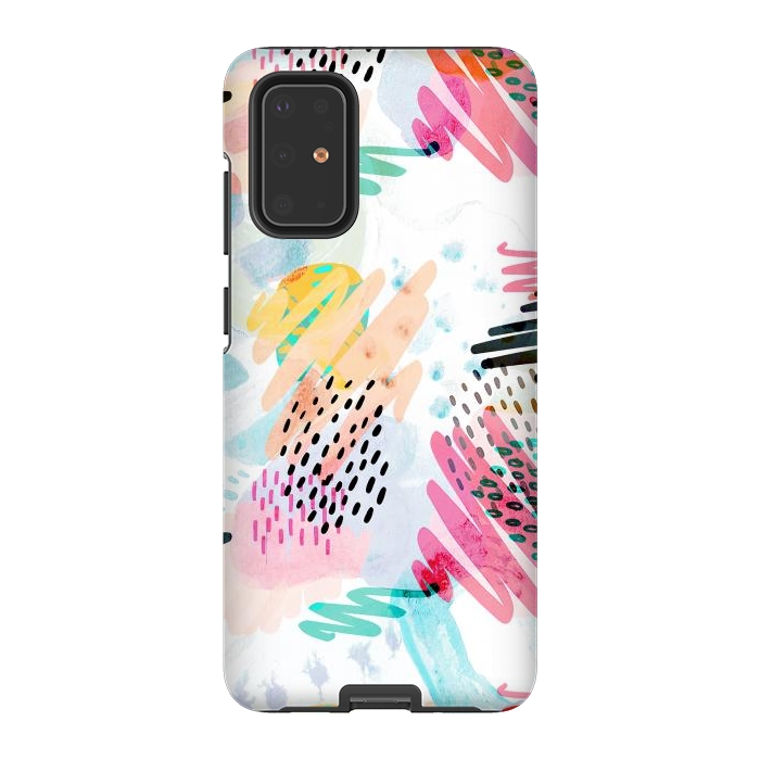 Galaxy S20 Plus StrongFit Fun colorful summer doodles by Oana 