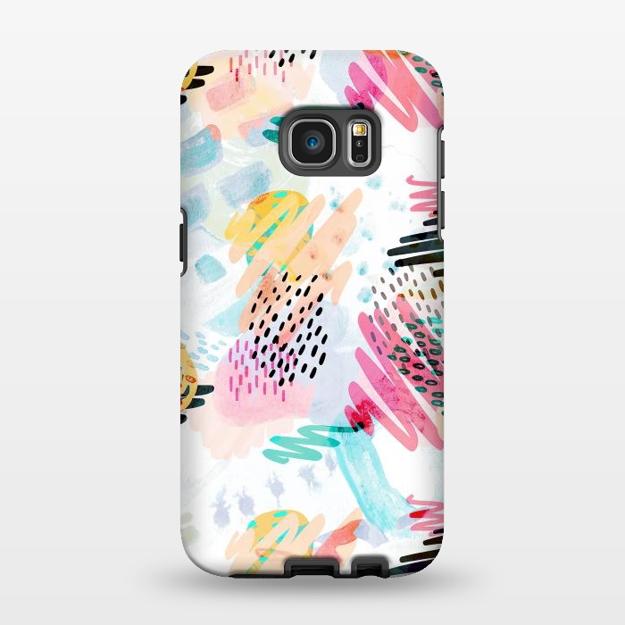 Galaxy S7 EDGE StrongFit Fun colorful summer doodles by Oana 