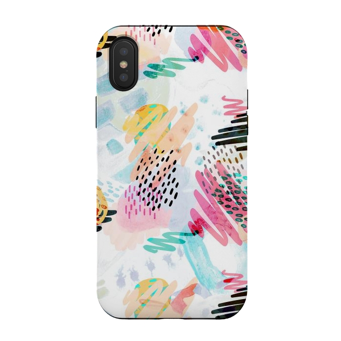 iPhone Xs / X StrongFit Fun colorful summer doodles by Oana 