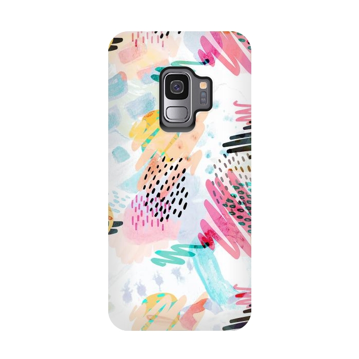Galaxy S9 StrongFit Fun colorful summer doodles by Oana 
