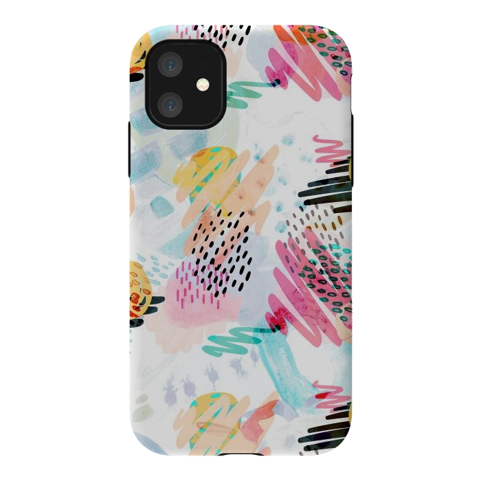 iPhone 11 StrongFit Fun colorful summer doodles by Oana 