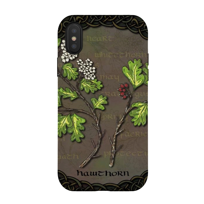 iPhone Xs / X StrongFit Celtic Hawthorn by Lotti Brown