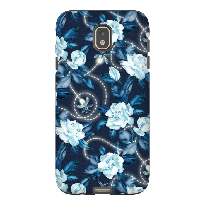 Galaxy J7 StrongFit Midnight Sparkles - fireflies and flowers by Micklyn Le Feuvre