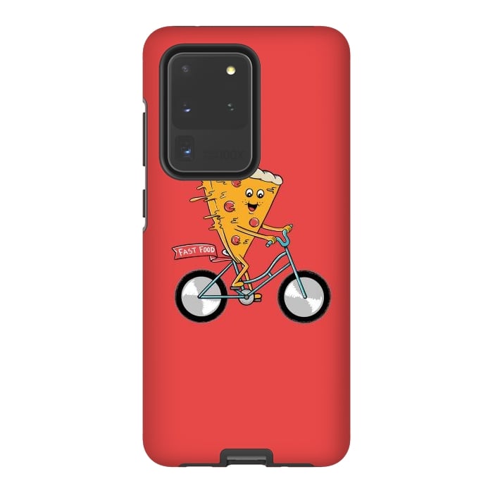 Galaxy S20 Ultra StrongFit Pizza Fast Food Red por Coffee Man