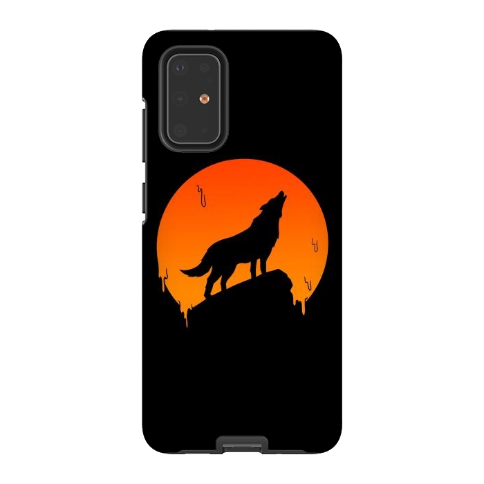 Galaxy S20 Plus StrongFit Wolf and Moon by Coffee Man