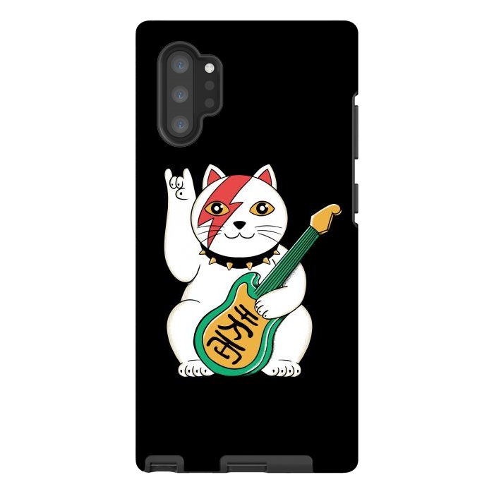 Galaxy Note 10 plus StrongFit Lucky Cat Black by Coffee Man