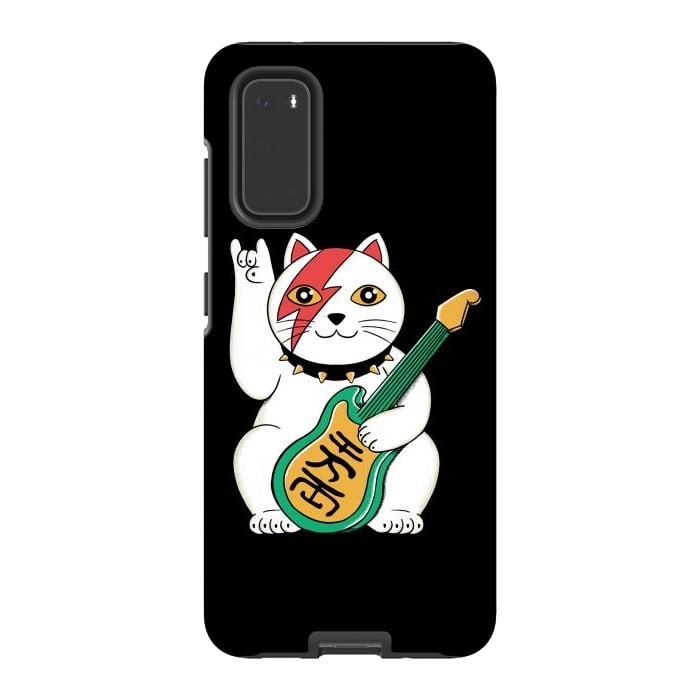 Galaxy S20 StrongFit Lucky Cat Black by Coffee Man