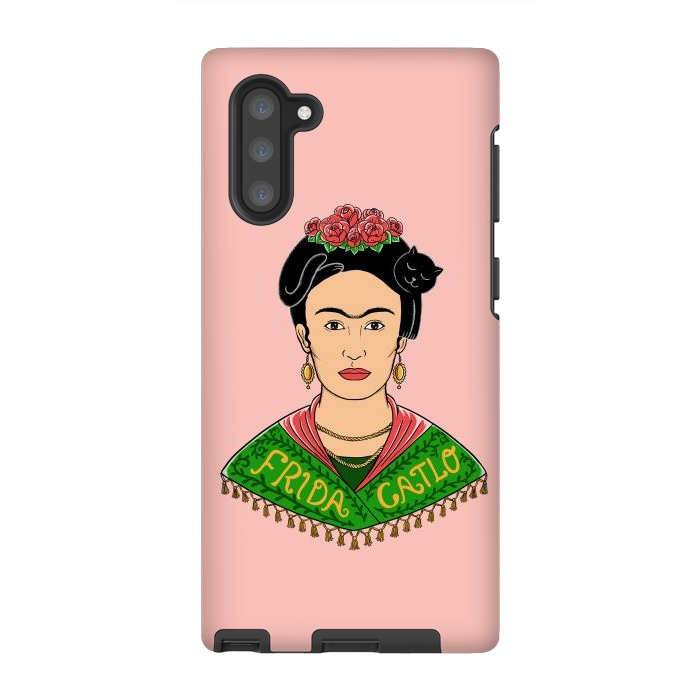 Galaxy Note 10 StrongFit Frida Catlo Pink by Coffee Man