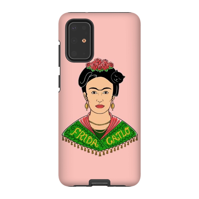 Galaxy S20 Plus StrongFit Frida Catlo Pink by Coffee Man