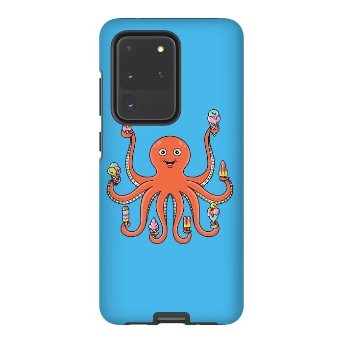 Galaxy S20 Ultra StrongFit Octopus Ice Creams by Coffee Man