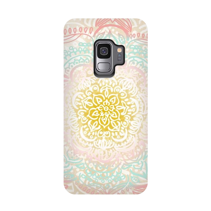 Galaxy S9 StrongFit Desert Sunrise Mandala by Tangerine-Tane
