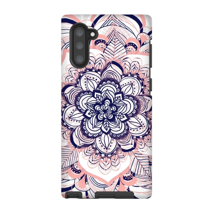 Galaxy Note 10 StrongFit Purple, Blue and Pink Netted Mandala by Tangerine-Tane