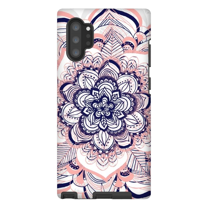 Galaxy Note 10 plus StrongFit Purple, Blue and Pink Netted Mandala by Tangerine-Tane