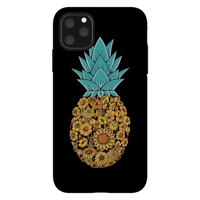 iPhone 11 Pro Max StrongFit Pineapple Floral by Coffee Man