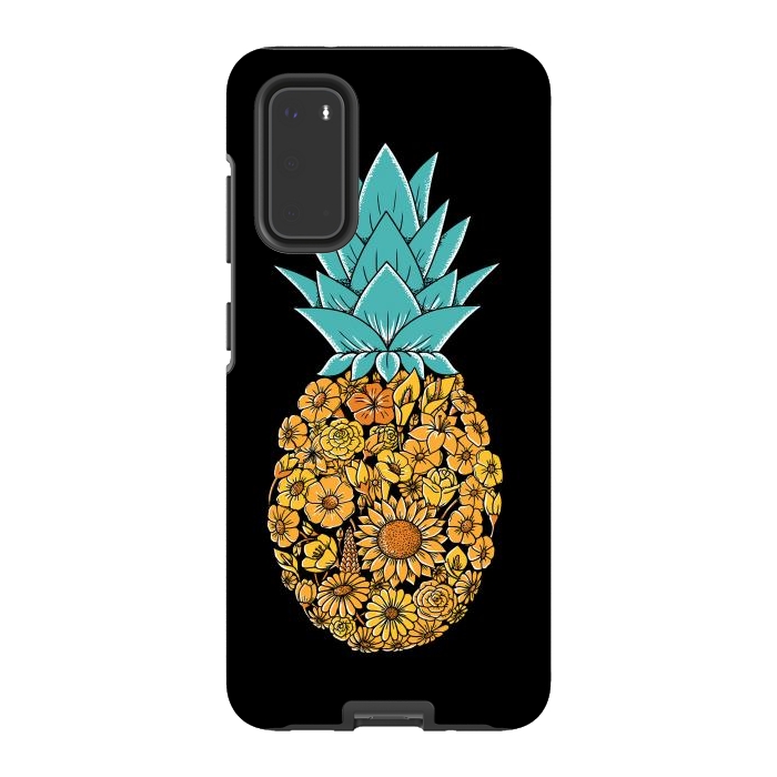 Galaxy S20 StrongFit Pineapple Floral by Coffee Man