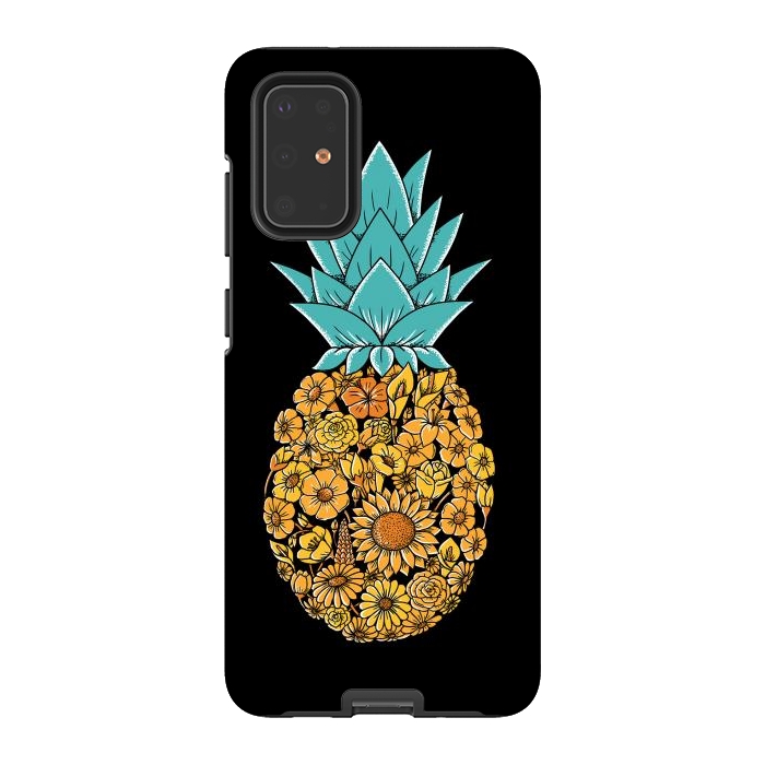 Galaxy S20 Plus StrongFit Pineapple Floral by Coffee Man