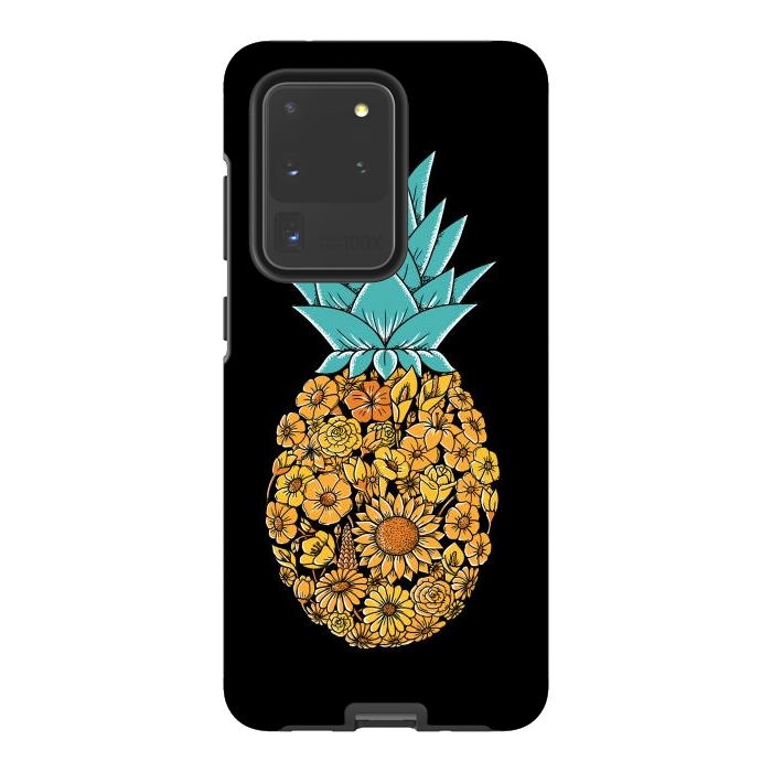 Galaxy S20 Ultra StrongFit Pineapple Floral by Coffee Man