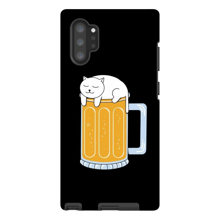 Galaxy Note 10 plus StrongFit Cat beer by Coffee Man