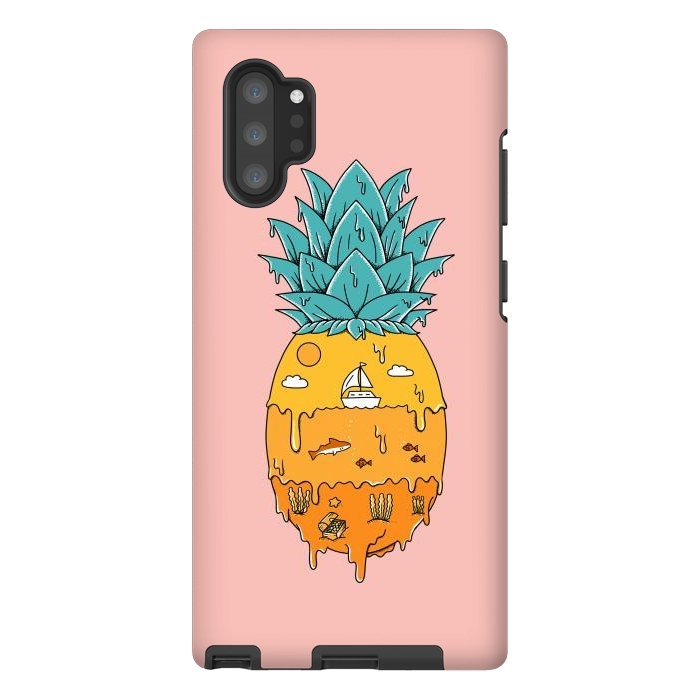 Galaxy Note 10 plus StrongFit Pineapple Landscape pink by Coffee Man