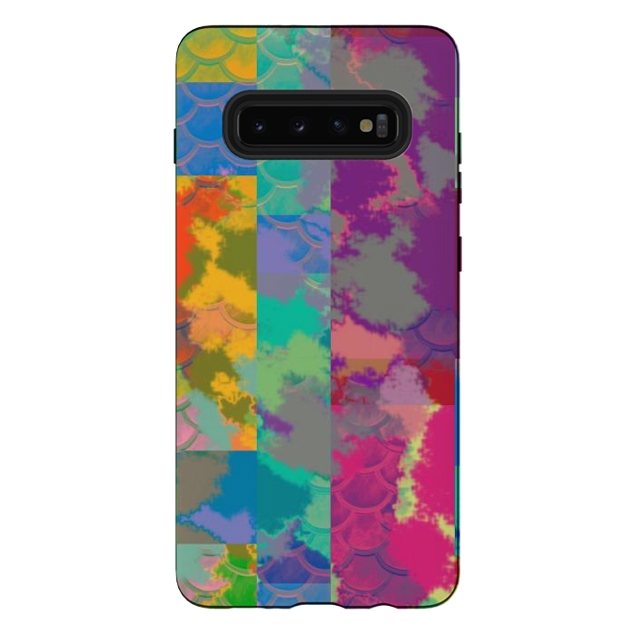 Galaxy S10 plus StrongFit Abstract squares by Josie