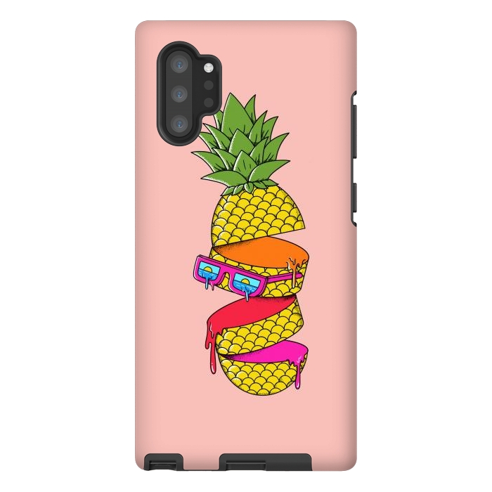 Galaxy Note 10 plus StrongFit Pineapple Colors Pink by Coffee Man