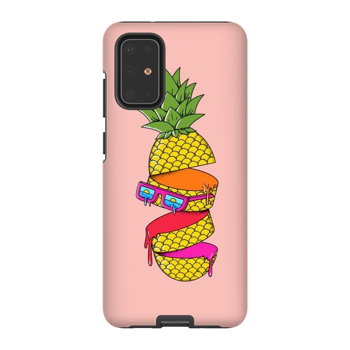 Galaxy S20 Plus StrongFit Pineapple Colors Pink by Coffee Man