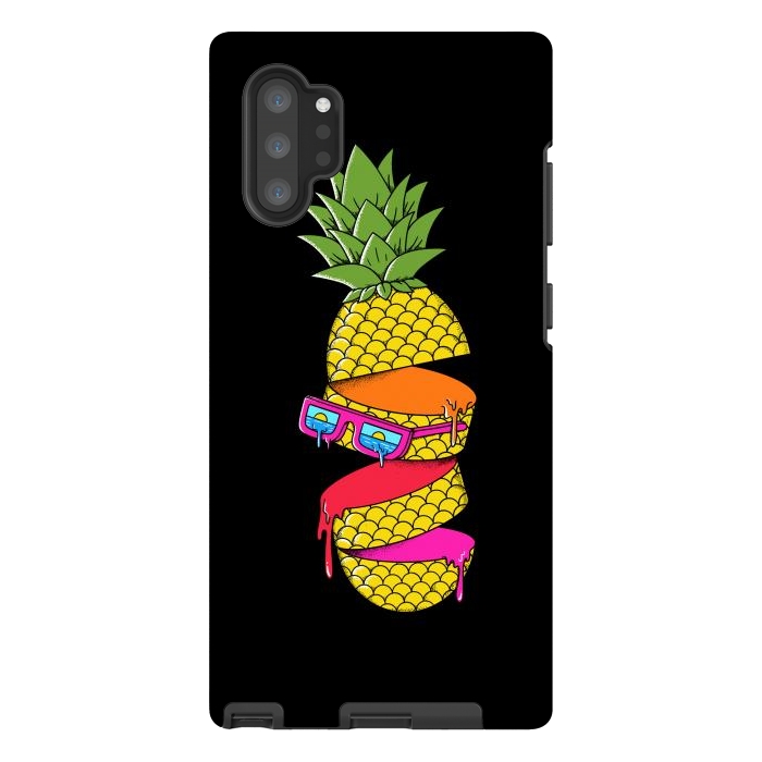 Galaxy Note 10 plus StrongFit Pineapple colors Black by Coffee Man