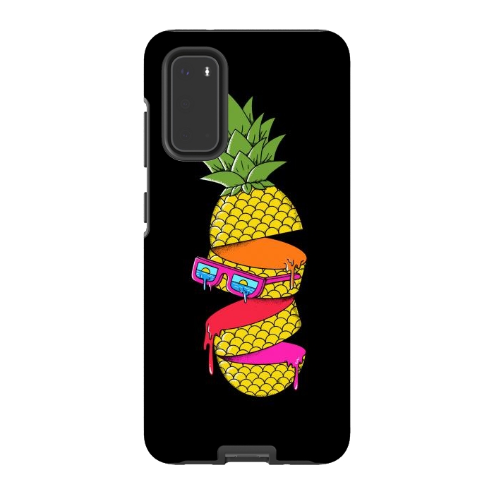 Galaxy S20 StrongFit Pineapple colors Black by Coffee Man