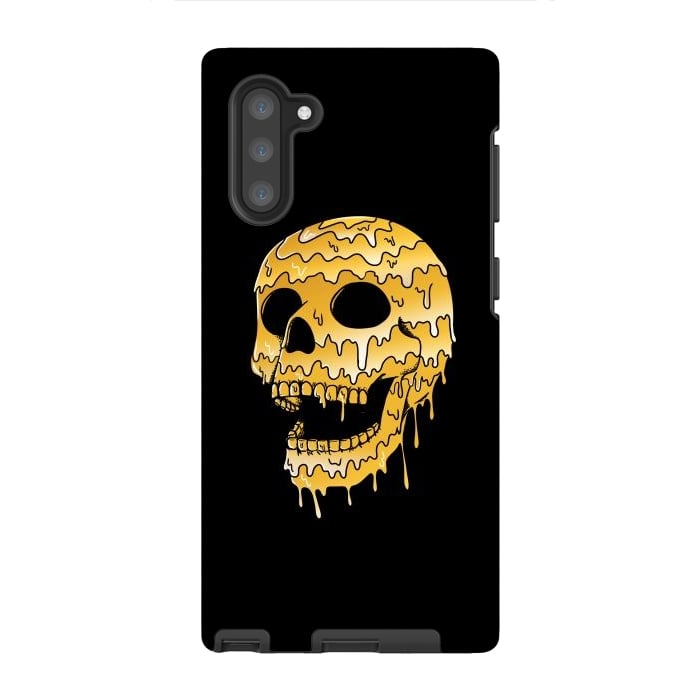 Galaxy Note 10 StrongFit Gold Skull by Coffee Man