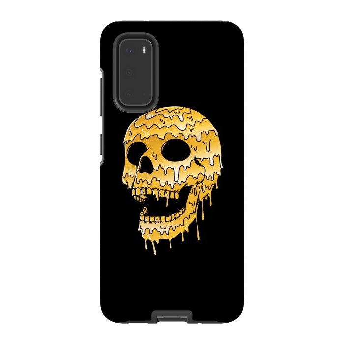 Galaxy S20 StrongFit Gold Skull by Coffee Man