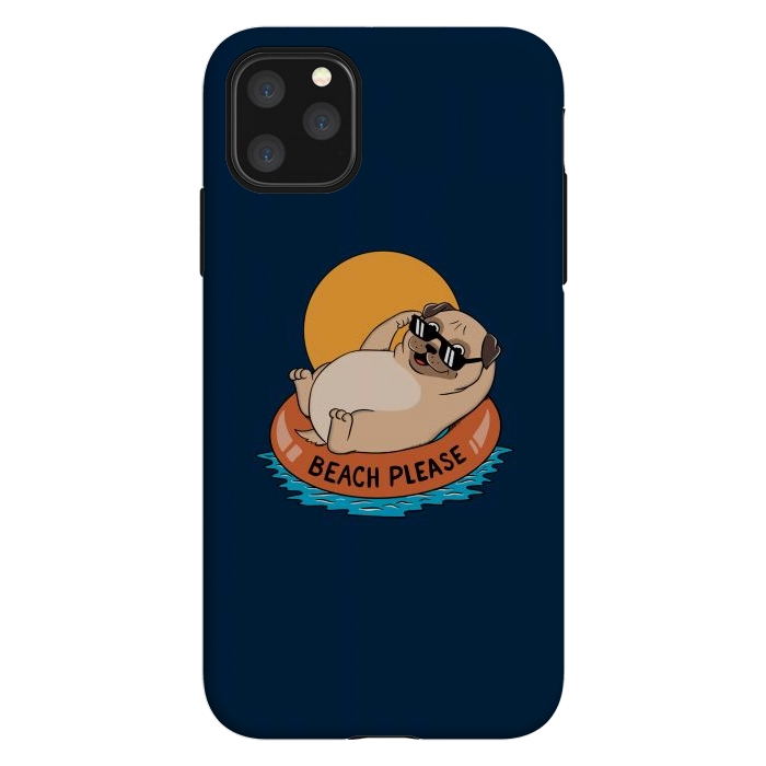iPhone 11 Pro Max StrongFit Beach Please Blue by Coffee Man