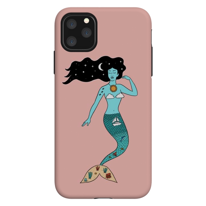 iPhone 11 Pro Max StrongFit Mermaid Nature Pink by Coffee Man