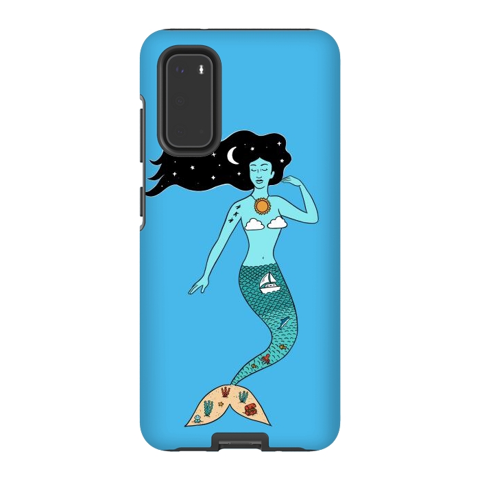 Galaxy S20 StrongFit Mermaid Nature Blue by Coffee Man