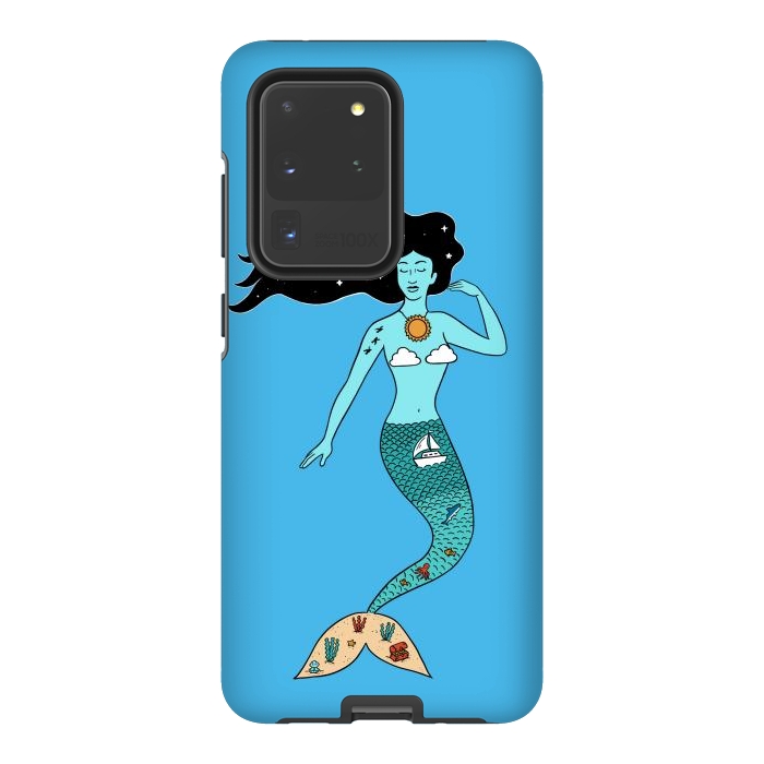 Galaxy S20 Ultra StrongFit Mermaid Nature Blue by Coffee Man