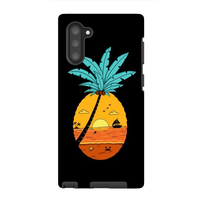 Galaxy Note 10 StrongFit Pineapple Nature Black by Coffee Man