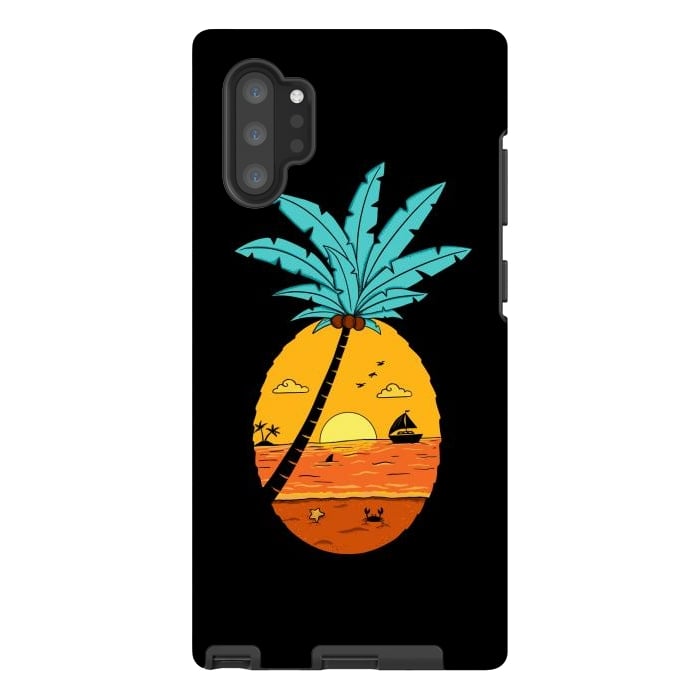 Galaxy Note 10 plus StrongFit Pineapple Nature Black by Coffee Man