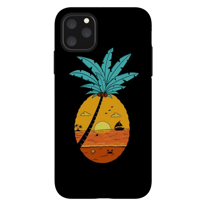 iPhone 11 Pro Max StrongFit Pineapple Nature Black by Coffee Man