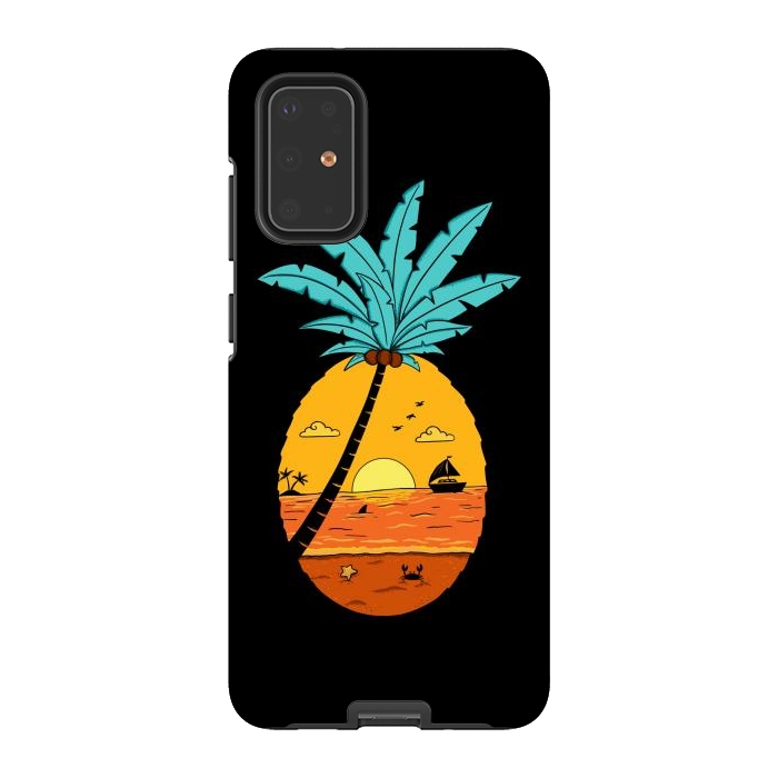 Galaxy S20 Plus StrongFit Pineapple Nature Black by Coffee Man