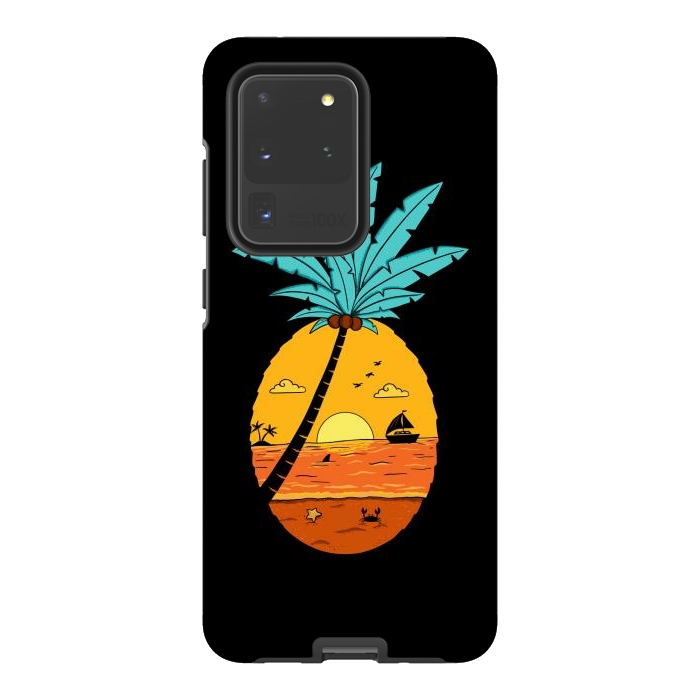 Galaxy S20 Ultra StrongFit Pineapple Nature Black by Coffee Man