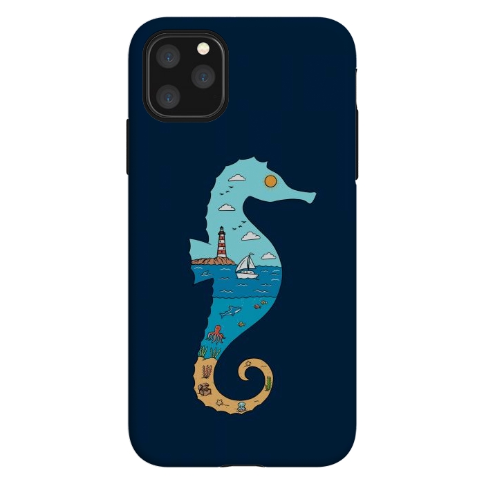 iPhone 11 Pro Max StrongFit SeahorseNature by Coffee Man