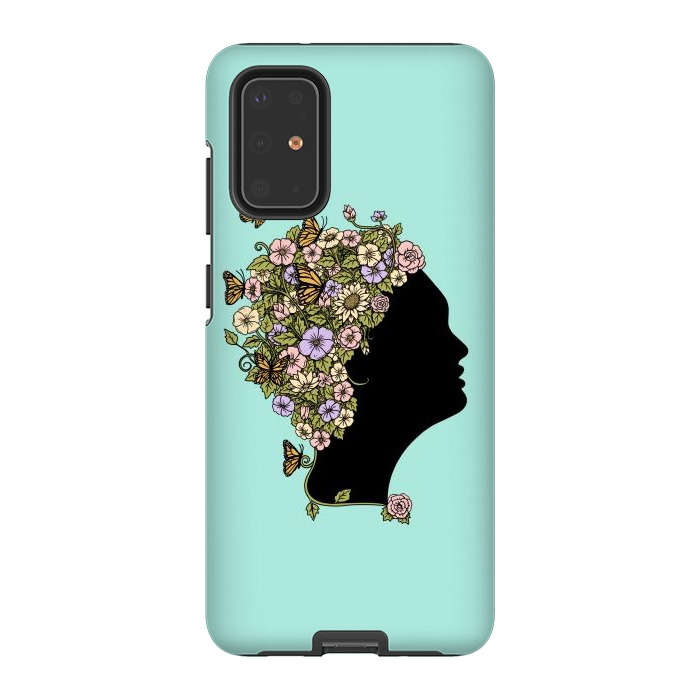 Galaxy S20 Plus StrongFit Floral lady by Coffee Man