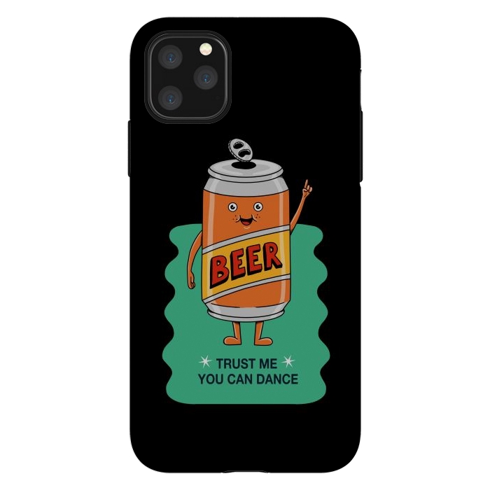 iPhone 11 Pro Max StrongFit Beer you can dance black by Coffee Man