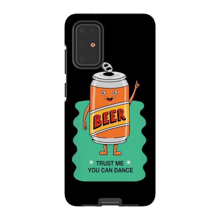 Galaxy S20 Plus StrongFit Beer you can dance black by Coffee Man